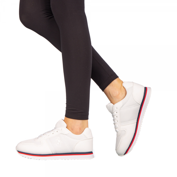 Γυναικεία αθλητικά παπούτσια   Corny λευκά, 4 - Kalapod.gr